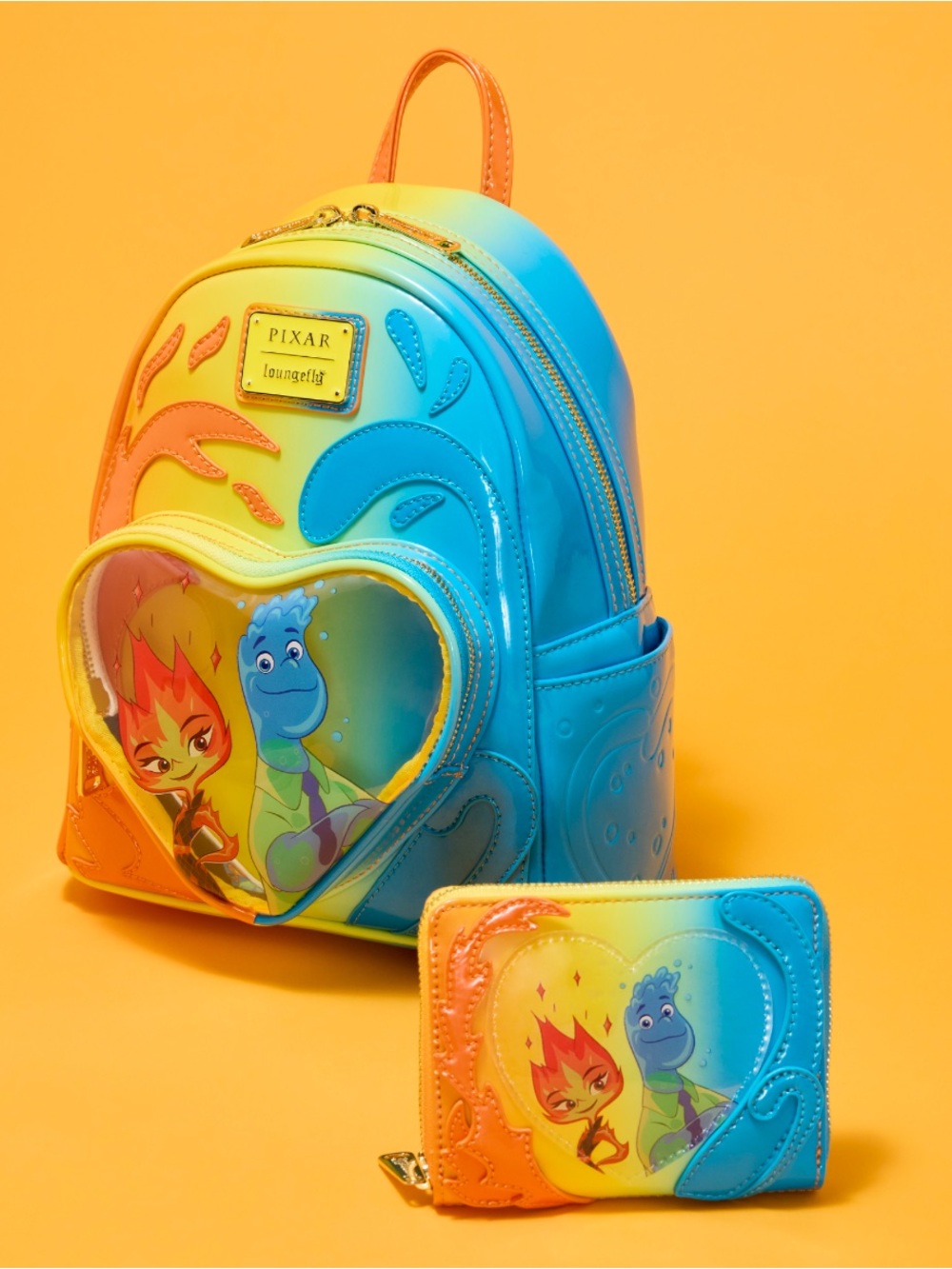 Loungefly Elemental Exclusive Wade & Ember Ombre Mini Backpack & Wallet